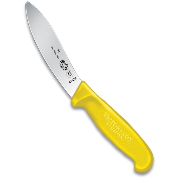 Swiss Army Brands Victorinox 41532 Kitchen Fibrox Pro - Haccp Yellow Skinning, 5In Lamb Skinning Blade VIC-5.7908.12 - main